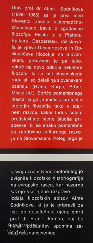 IZBRANI FILOZOFSKI SPISI, Alma Sodnik