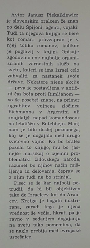 DOLGA ROKA IZRAELA, Janusz Piekalkiewicz