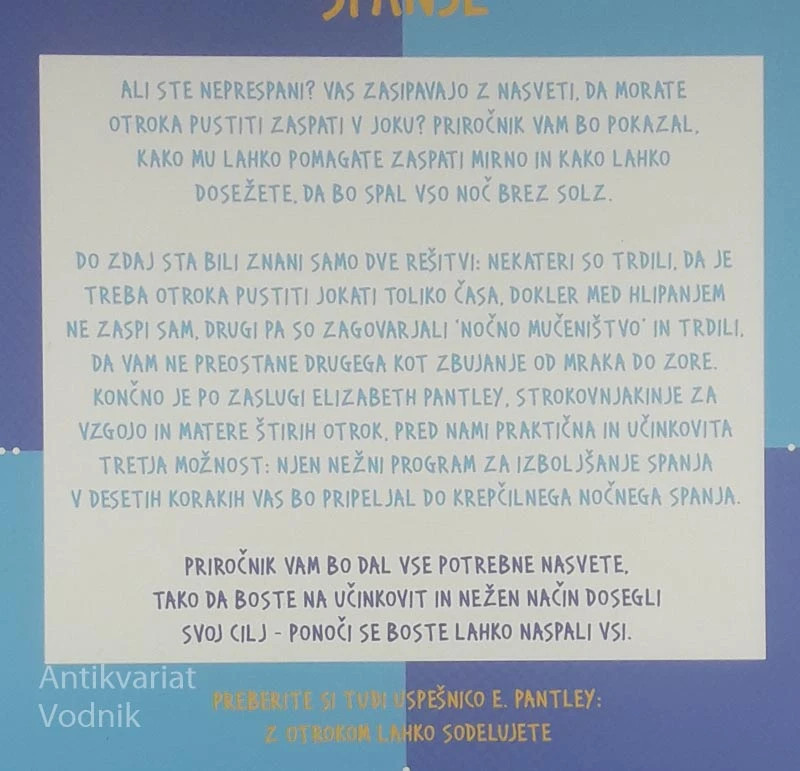 OTROŠKO SPANJE; BREZ JOKA V SANJE, Elizabeth Pantley