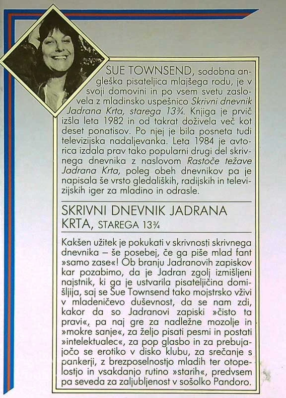 SKRIVNI DNEVNIK JADRANA KRTA, Sue Townsend