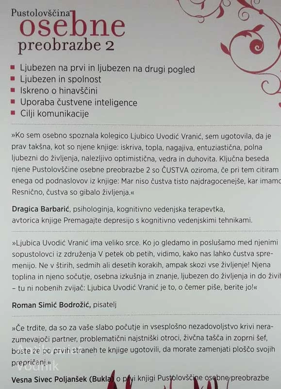 PUSTOLOVŠČINA OSEBNE PREOBRAZBE 2, Ljubica Uvodić-Vranić