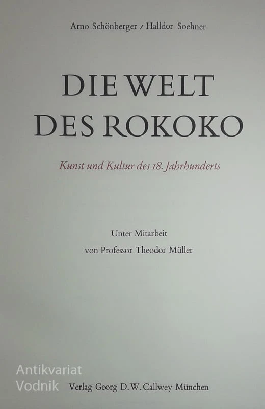 DIE WELT DES ROKOKO, Arno Schönberger in Halldor Soehner
