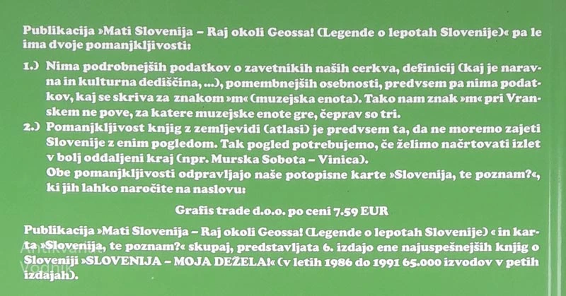 MATI SLOVENIJA – RAJ OKOLI GEOSSA; ODKRIVANJE SLOVENIJE