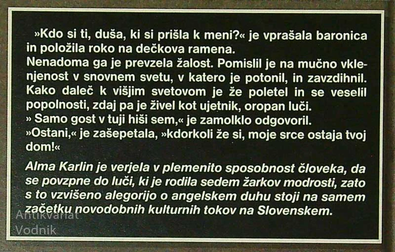 ANGEL NA ZEMLJI, Alma M. Karlin