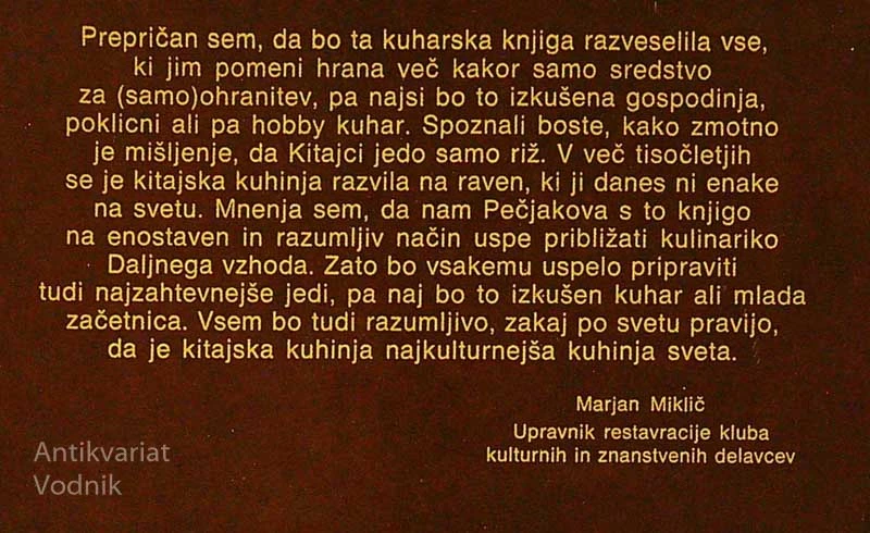 KUHARSKA UMETNOST AZIJE, Marinka Pečjak