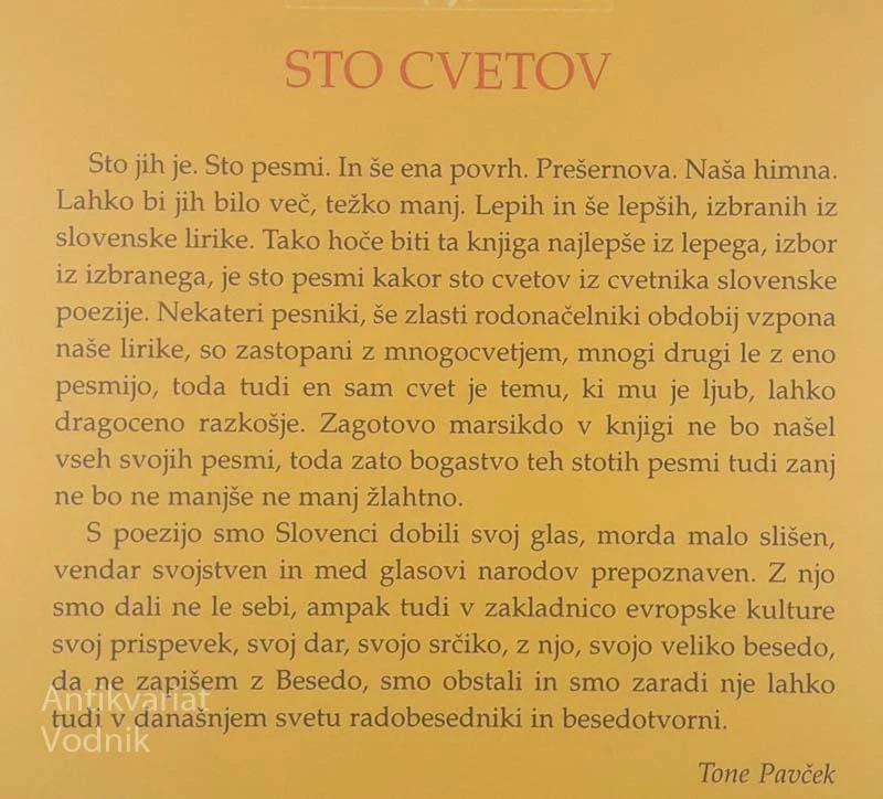 101 SLOVENSKA PESEM PO IZBORU TONETA PAVČKA