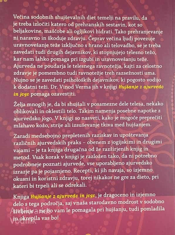 HUJŠANJE Z AJURVEDO IN JOGO, Vinod Verma