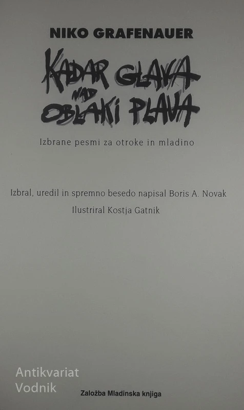 KADAR GLAVA NAD OBLAKI PLAVA, Niko Grafenauer