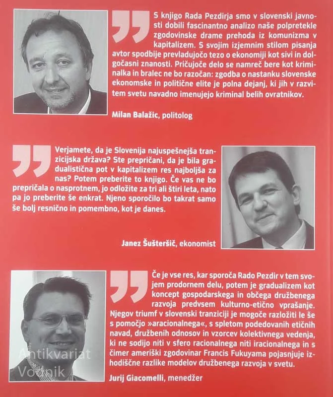 SLOVENSKA TRANZICIJA; OD KARDELJA DO TAJKUNOV, Rado Pezdir