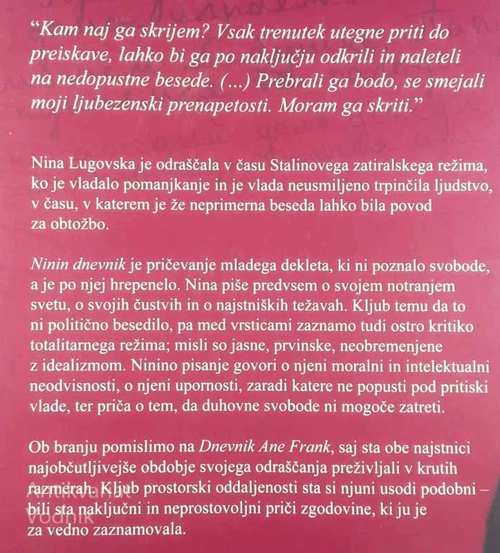 NININ DNEVNIK, Nina Lugovska