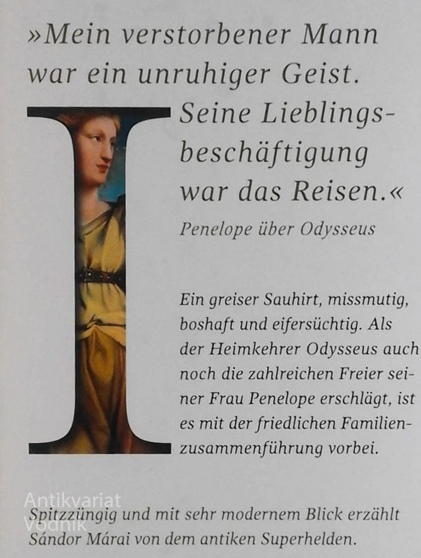 DIE FRAUEN VON ITHAKA, Sandor Marai (roman)