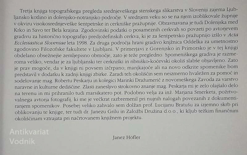 SREDNJEVEŠKE FRESKE V SLOVENIJI, Janez Höfler