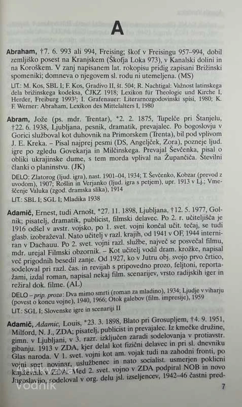 LEKSIKON: SLOVENSKA KNJIŽEVNOST