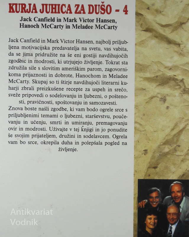 KURJA JUHICA ZA DUŠO, 4. krožnik, J. Canfield & M. V. Hansen