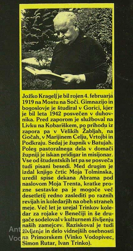 MOJE CELICE; Jožko Kragelj