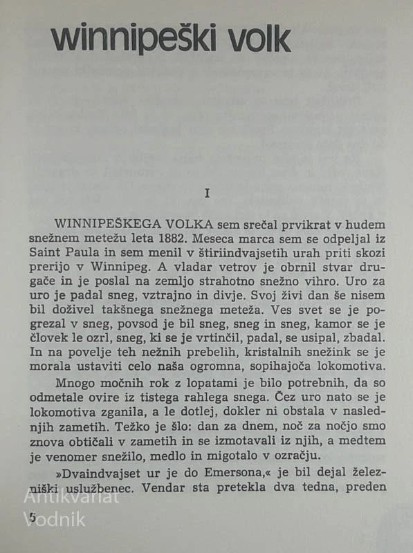 WINNIPEŠKI VOLK IN DRUGE ZGODBE, Ernest Thompson Seton