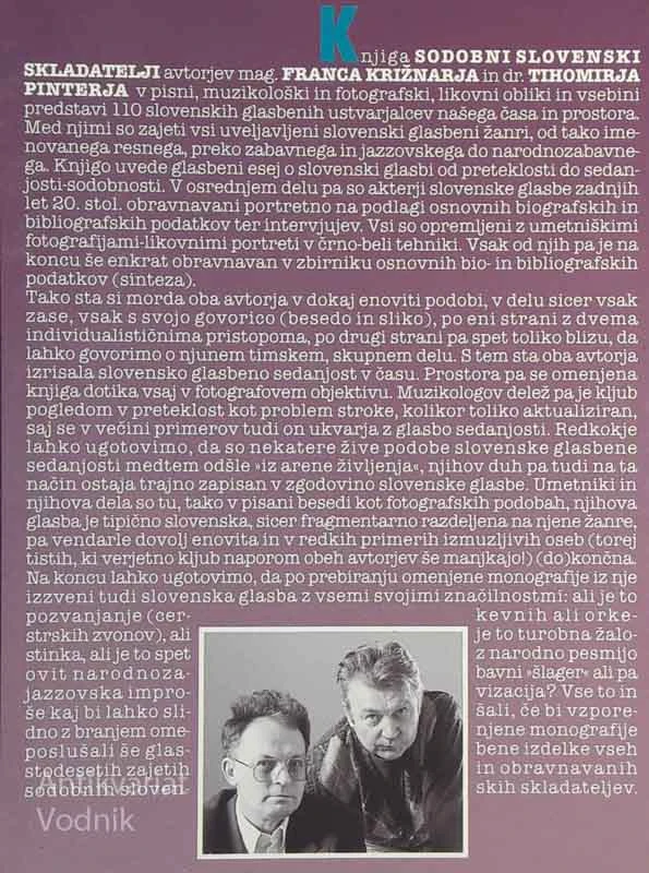STO SLOVENSKIH SKLADATELJEV, SODOBNI GLASBENI USTVARJALCI