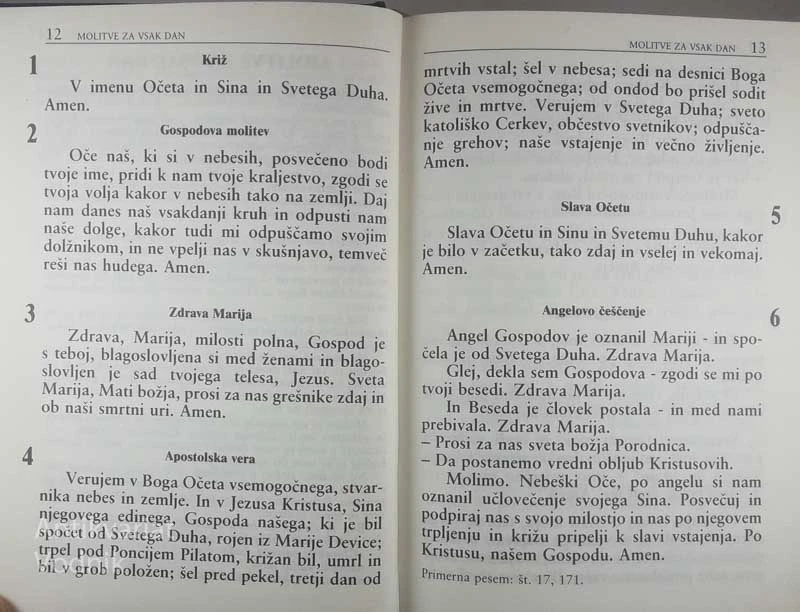SLAVIMO GOSPODA; BESEDILA (MOLITVENIK)