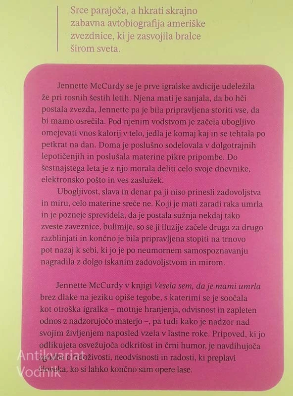 VESELA SEM, DA JE MAMI UMRLA, Jennette McCurdy