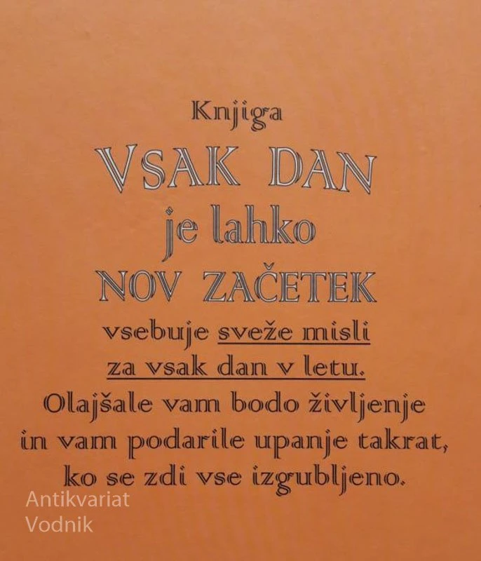 VSAK DAN JE LAHKO NOV ZAČETEK Meditacije za ženske