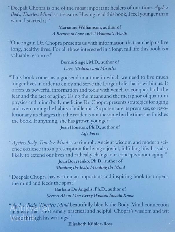 AGELESS BODY, TIMELESS MIND, Deepak Chopra