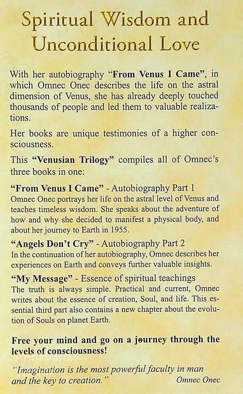 THE VENUSIAN TRILOGY; AUTOBIOGRAPHY PART 1, Omnec Onec
