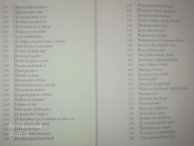 SLOVENIJA; NAJLEPŠE NARODNE PESMI