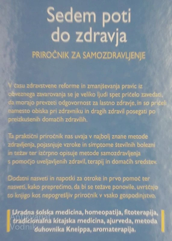 SEDEM POTI DO ZDRAVJA (Priročnik za samozdravljenje)
