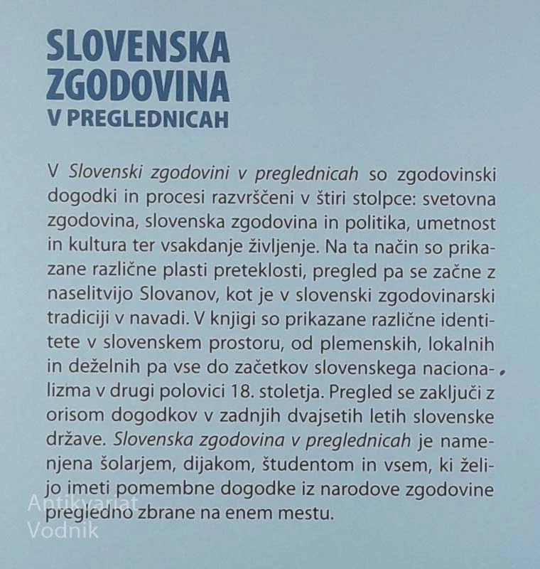SLOVENSKA ZGODOVINA V PREGLEDNICAH, več avtorjev