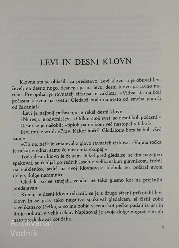 LEVI IN DESNI KLOVN Leopold Suhodolčan Ilustr. Matjaž Schmidt