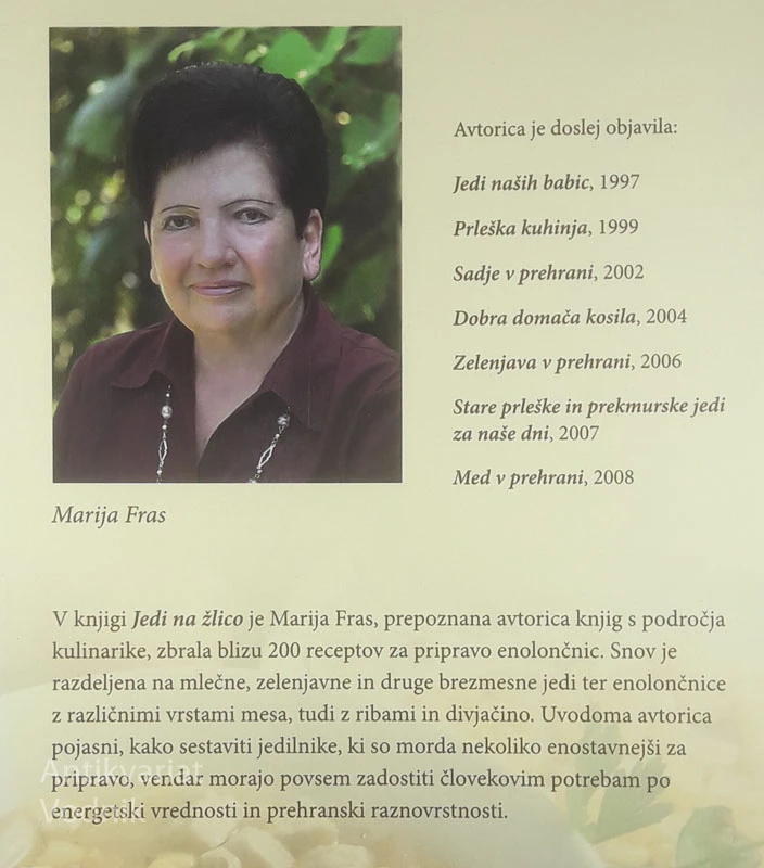 JEDI NA ŽLICO; ENOLONČNICE ZA VSAK ŽEP IN OKUS, Marija Fras