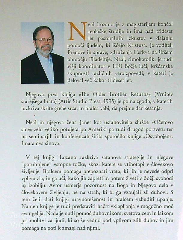 OSVOBOJEN; PRAKTIČNI VODNIK PRI MOLITVI OSVOBAJANJA, Neal Lozano