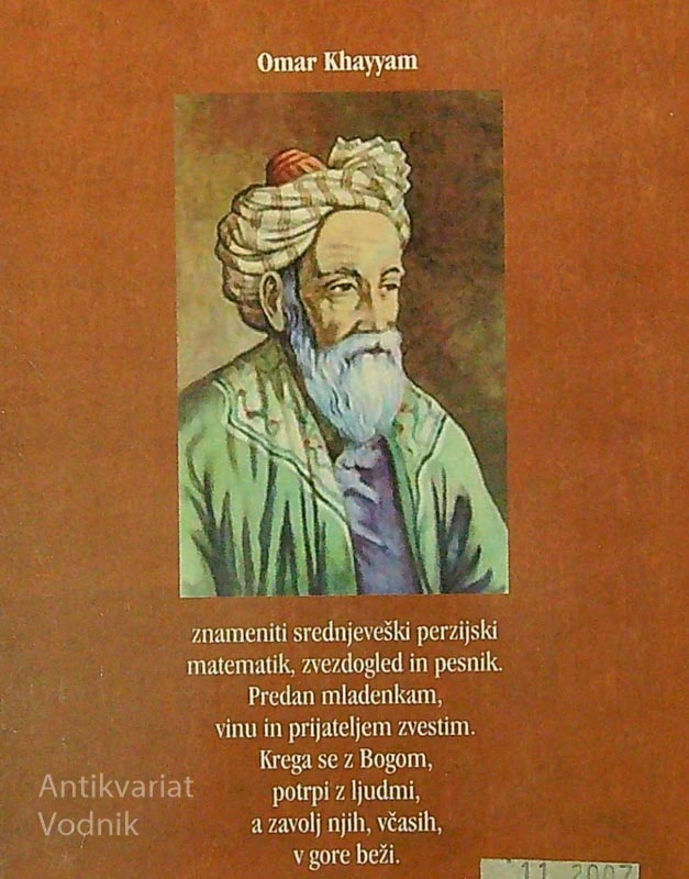 SONCE ZLATI NAŠE ČAŠE, Omar Khayyam