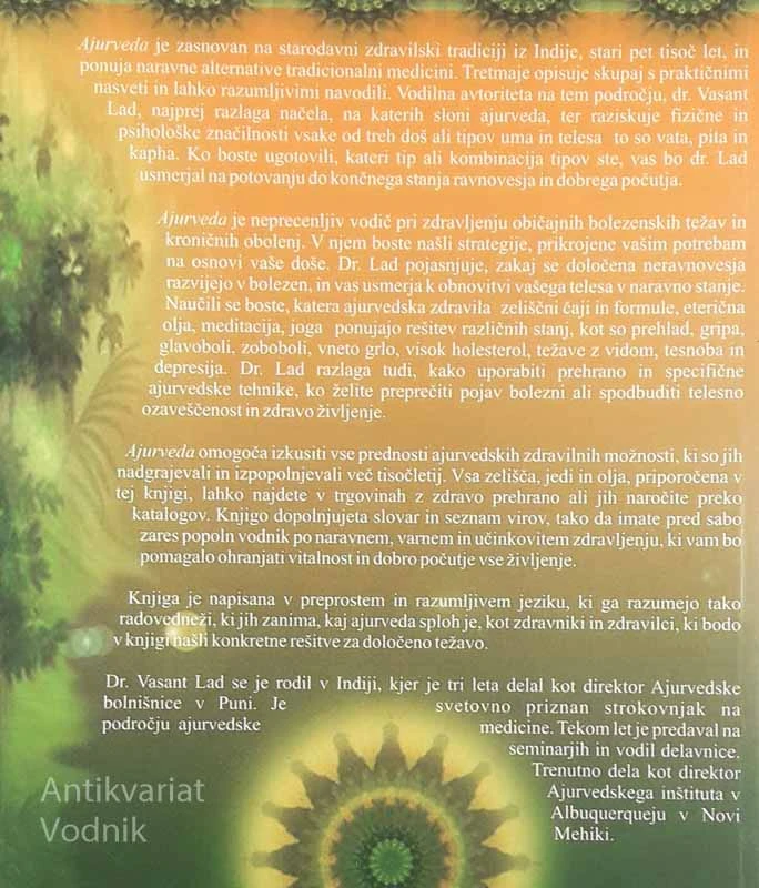 AJURVEDA, Vasant Lad