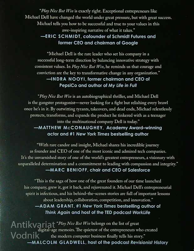 PLAY NICE BUT WIN; A CEO’S JOURNEY FROM FOUNDER TO LEADER, Michael Dell