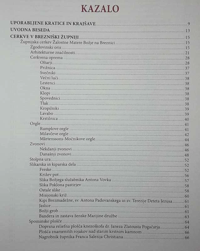CERKVE IN BOŽJA ZNAMENJA V BREZNIŠKI ŽUPNIJI, Matjaž Ambrožič