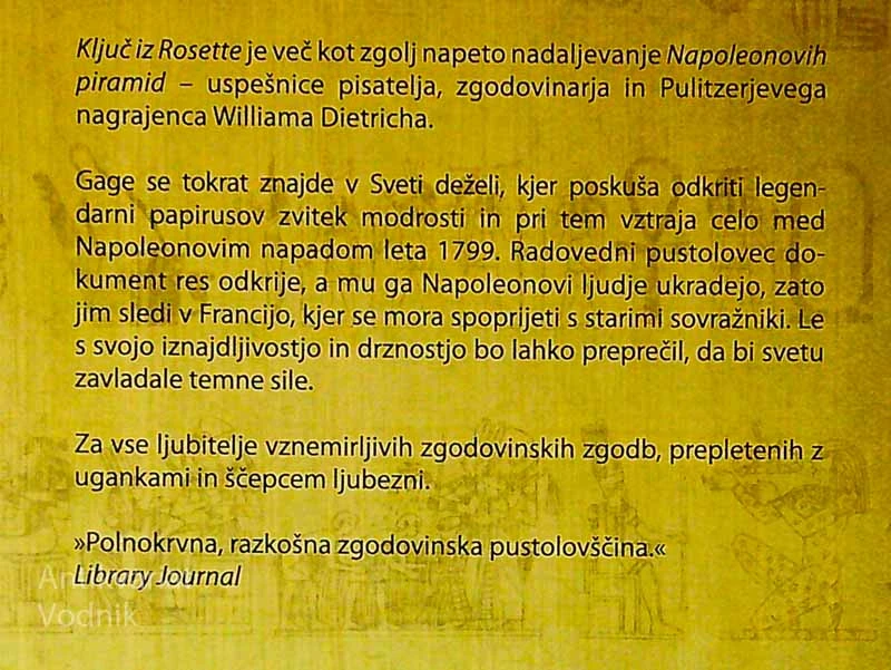 KLJUČ IZ ROSETTE, William Dietrich