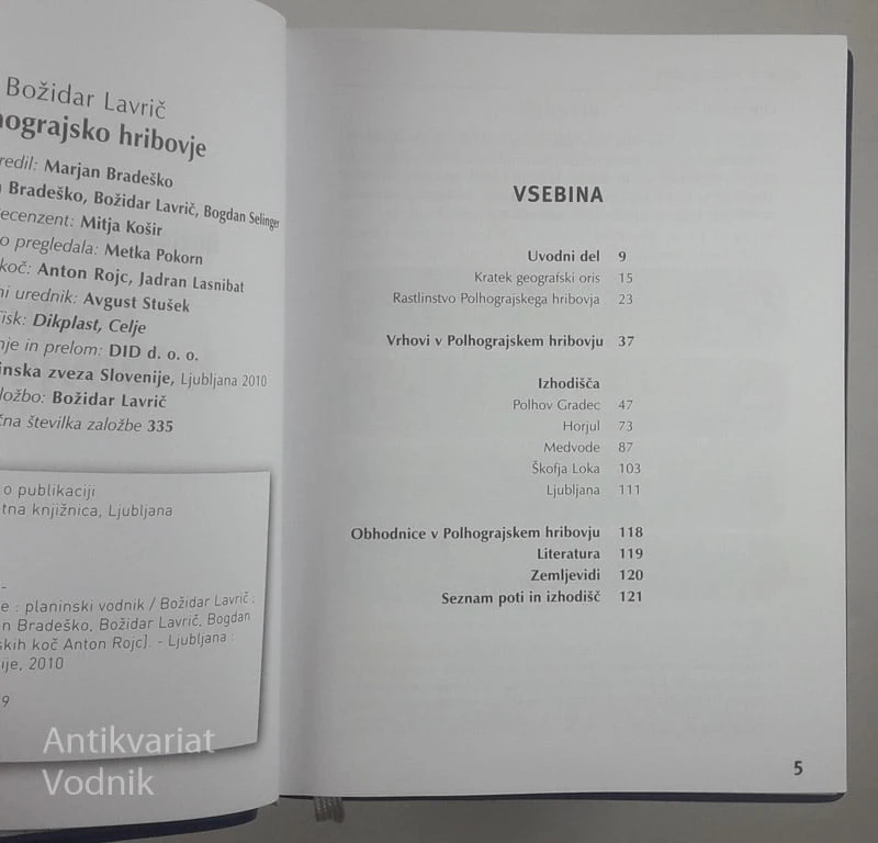 POLHOGRAJSKO HRIBOVJE, Božidar Lavrič