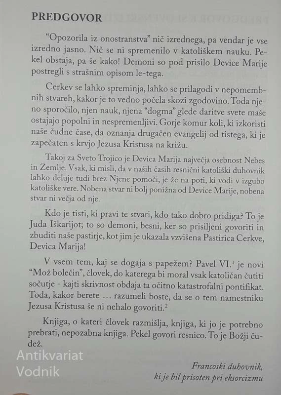 OPOZORILA IZ ONOSTRANSTVA, Jean Marty