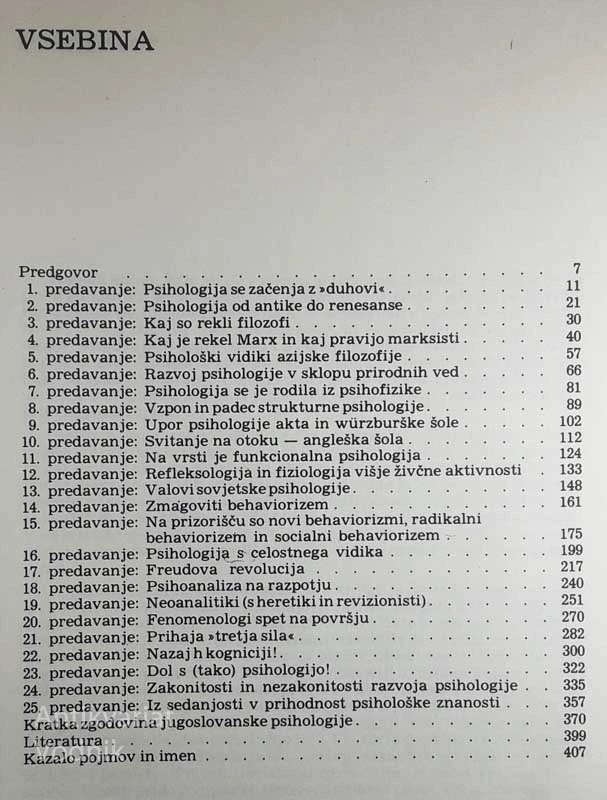 NASTAJANJE PSIHOLOGIJE; KNJIGA RAZGOVOROV, Vid Pečjak