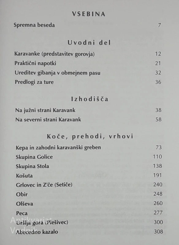 KARAVANKE, PLANINSKI VODNIK, Stanko Klinar