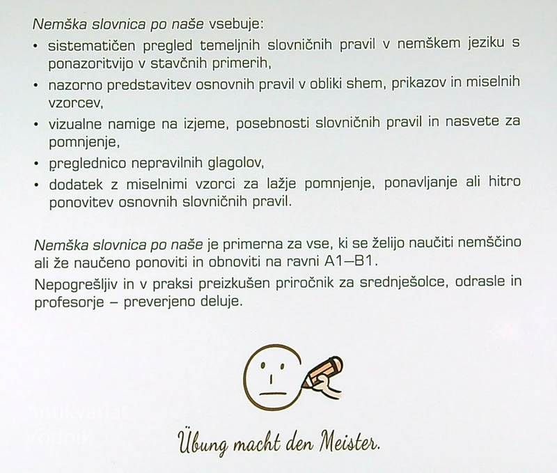 NEMŠKA SLOVNICA PO NAŠE, Nanika Muster