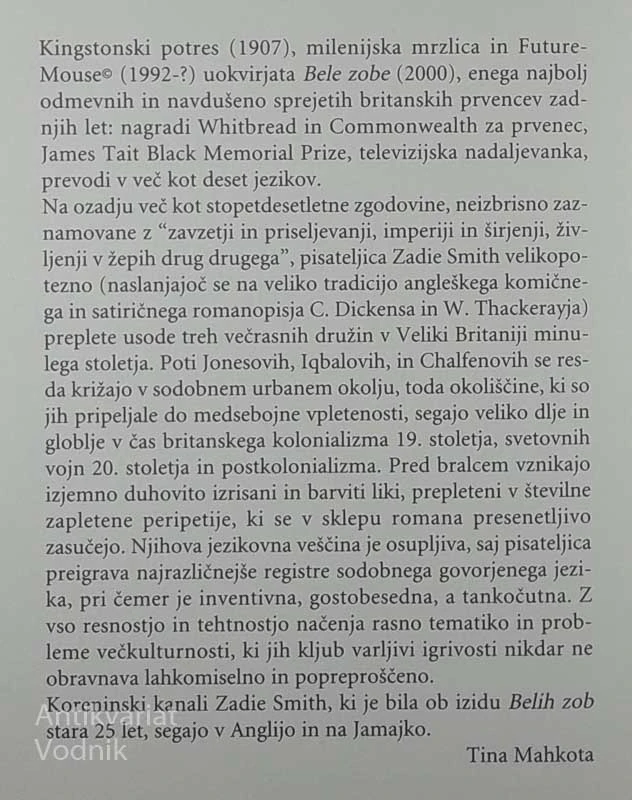 BELI ZOBJE, Zadie Smith