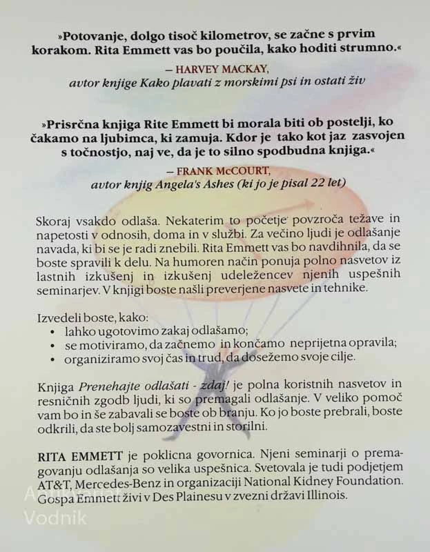 PRENEHAJTE ODLAŠATI – ZDAJ! Rita Emmett