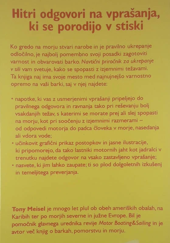 NAVTIČNI PRIROČNIK ZA UKREPANJE V SILI, Tony Meisel