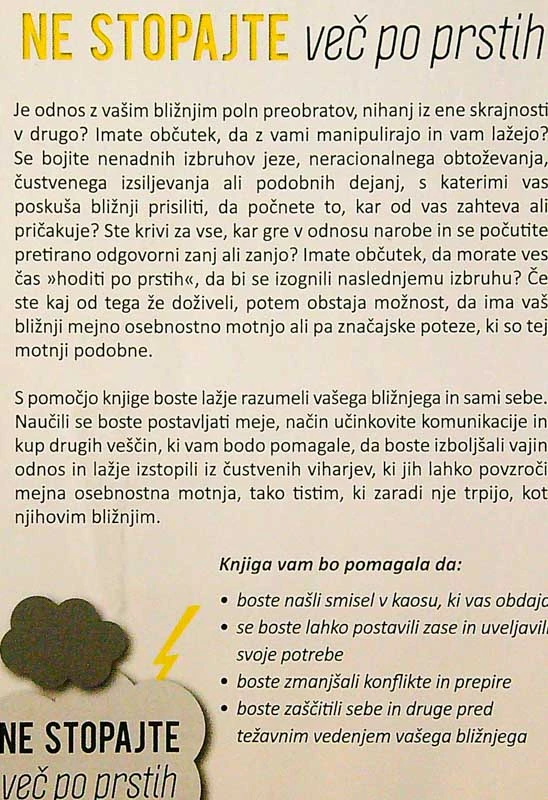 NE STOPAJTE VEČ PO PRSTIH, Paul T. Mason, MS in Randi Kreger