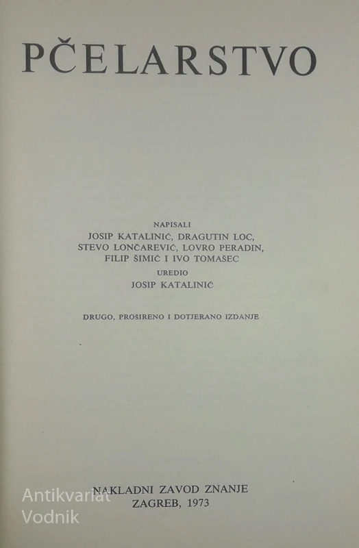 PČELARSTVO, uredil Josip Katalinić