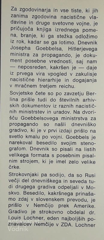 DNEVNIK 1942-43, Joseph Goebbels