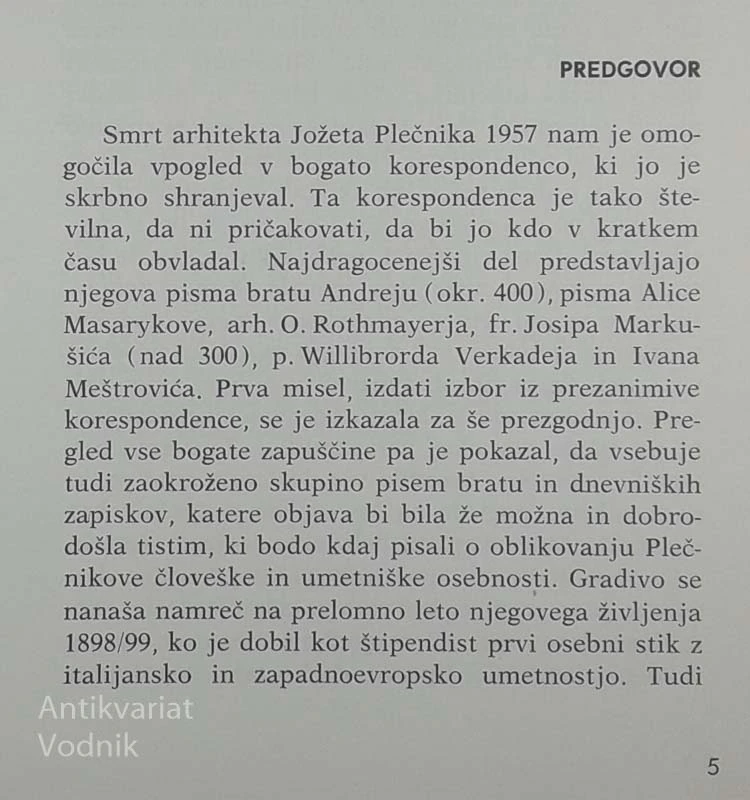 ARHITEKT JOŽE PLEČNIK V ITALIJI, France Stelè