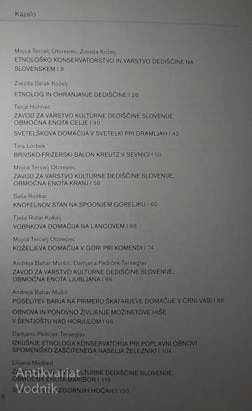 ETNOLOŠKO KONSERVATORSTVO IN VARSTVO KULTURNE DEDIŠČINE NA SLOVENSKEM